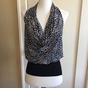 Dressy Black and White Halter Top